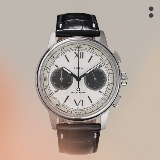 White chronograph watch for men and women